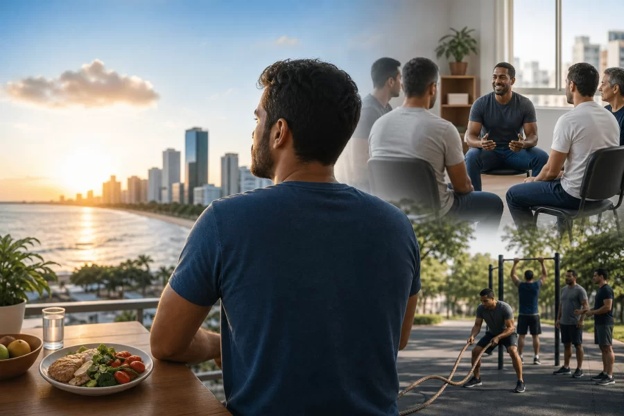 Tratamento masculino em Recife: rotina e reinserção social